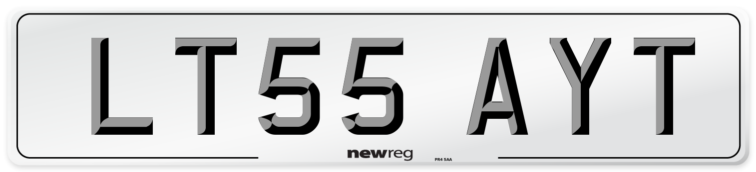 LT55 AYT Number Plate from New Reg